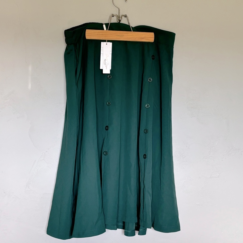 Belle Poque Green Elegant Vintage Inspired Skirt